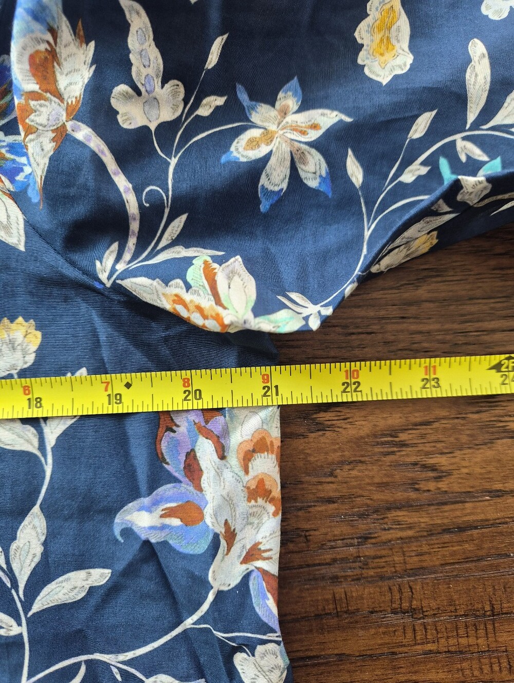 *NWT* [Sezane] Pierro Shirt in Marine Bloom, Size 38/6, Part Silk - Picture 5 of 12